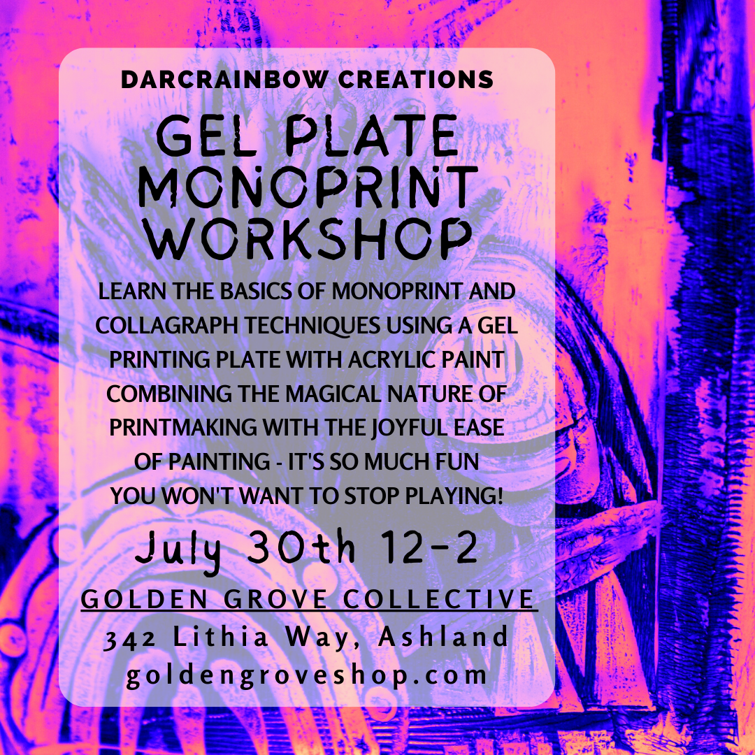 Gel Plate Monoprint- Advanced Workshop – Golden Grove Collective